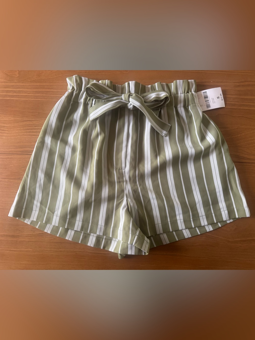 Striped Paperbag Shorts